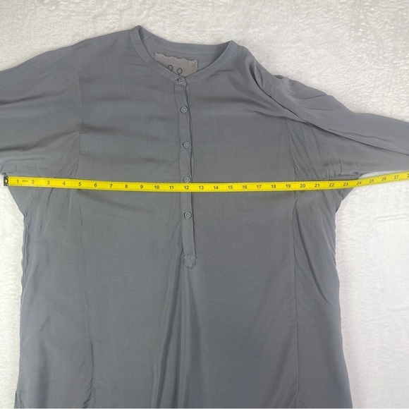 Pete & Greta Johnny Was Lightweight Gray Henley Tunic Top Women's Medium - Picture 4 of 9